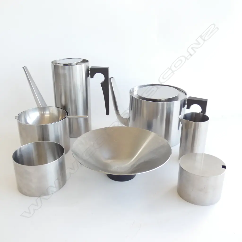 7 PCE ARNE JACOBSEN DANISH DESIGN STELTON COFFEE & TEA SET Image 1++
