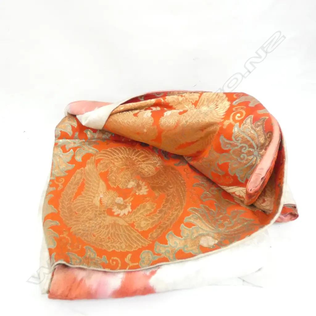 BUDDHIST SILK BROCADE ALTAR CLOTH DATED MEII 36 (1904)  Image 1++