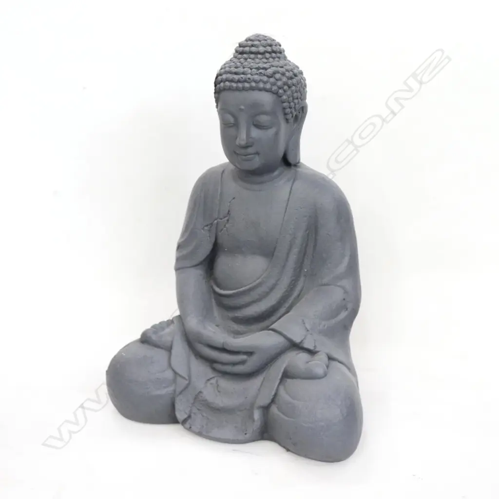 ORIENTAL OUTDOOR GARDEN BUDDHA STATUE H 450MM Image 1++