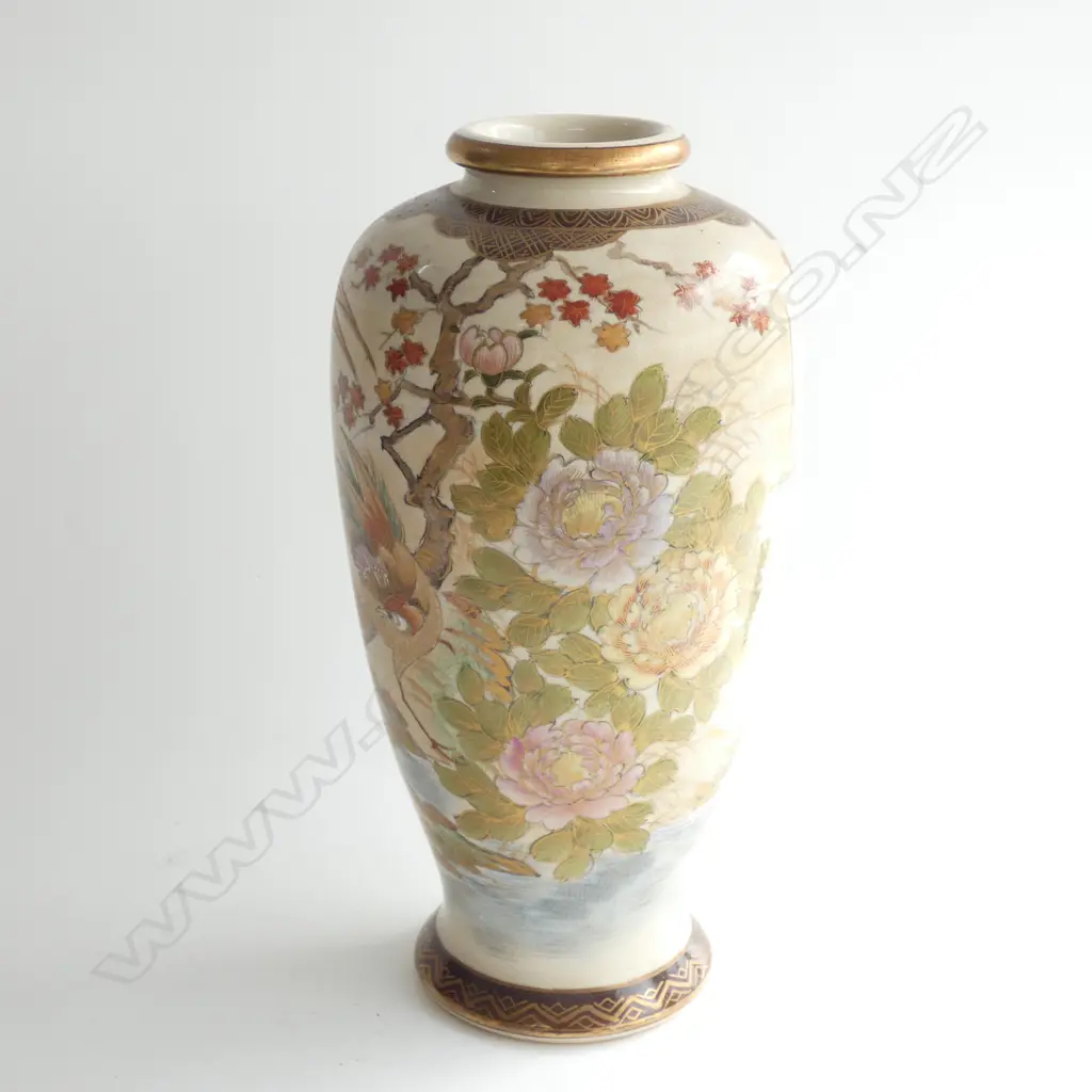 SIGNED SATSUMA VASE H.320mm Image 1++