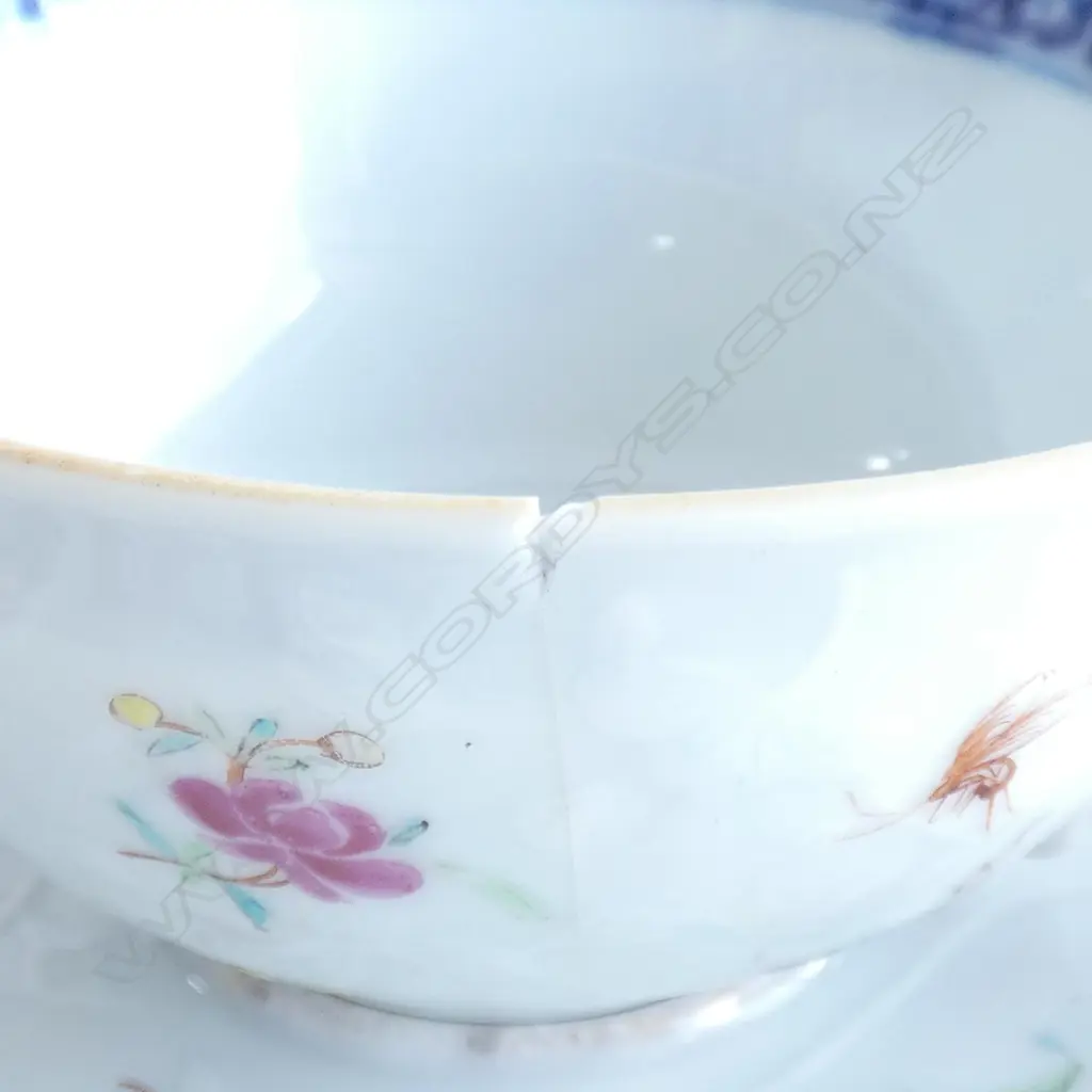 EARLY 19thC B/W CUP & SAUCER AF Image 1++