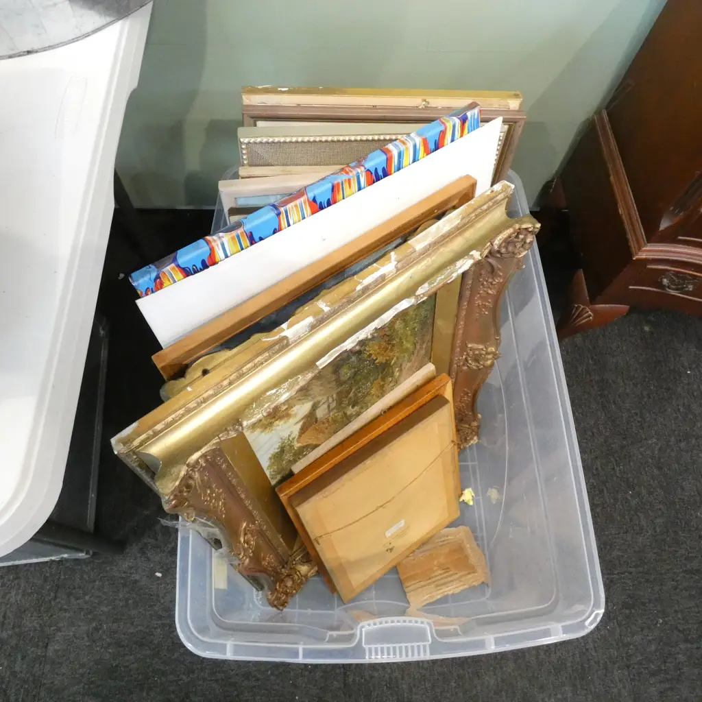 LARGE BOX LOT ASST. ARTWORKS  Image 1++