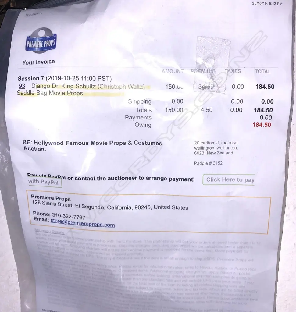 PR OF DJANGO DR KING SCULTZ SADDLE BAGS Image 1++