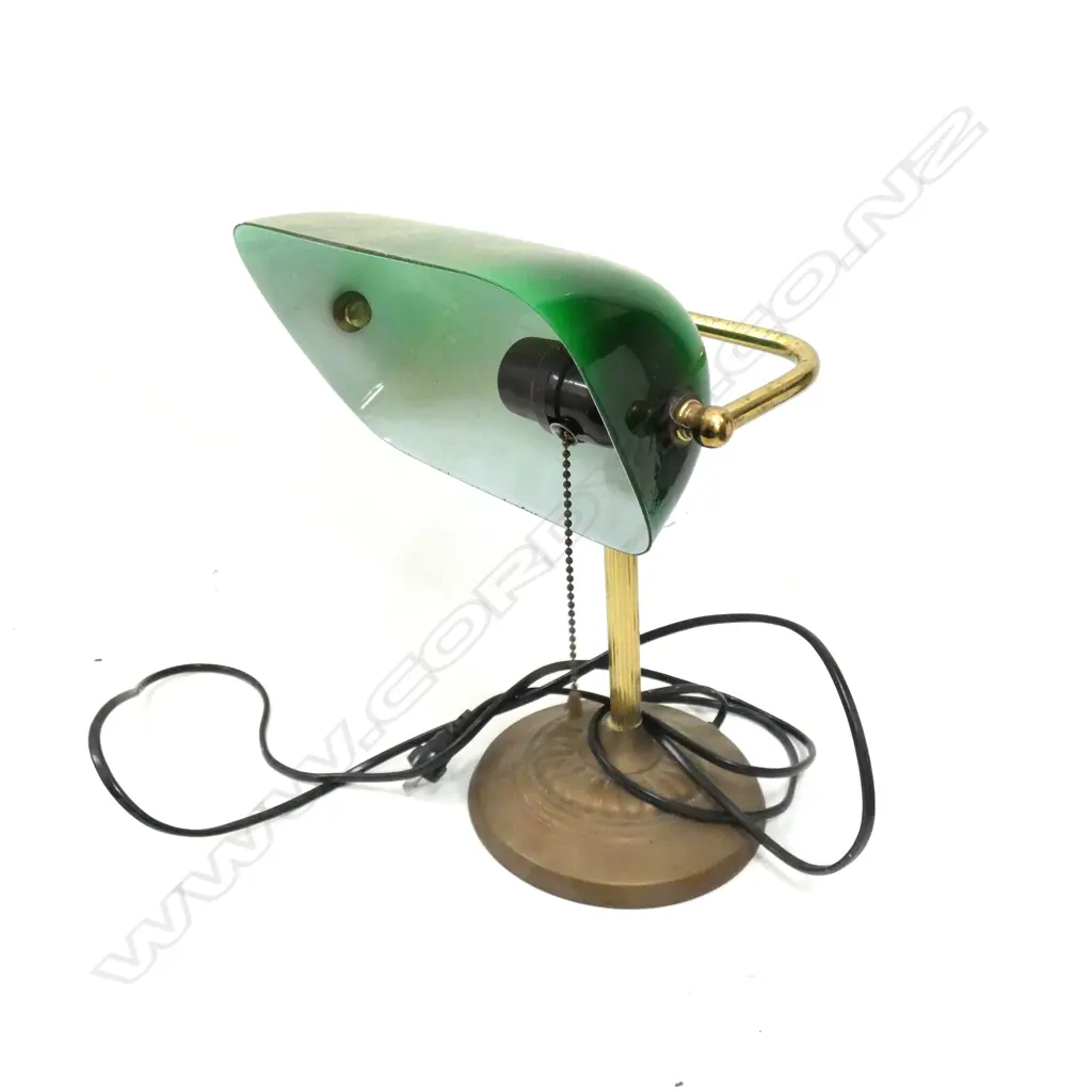 GREEN BANKERS DESK LAMP H.350mm Image 1++