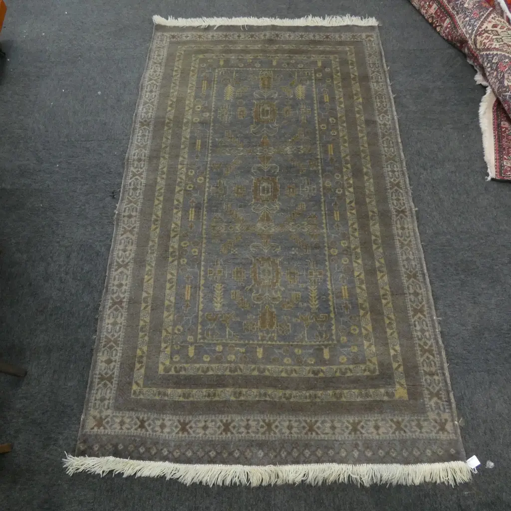 HAND KNOTTED ALL WOOL RUG 1970x1100mm Image 1++