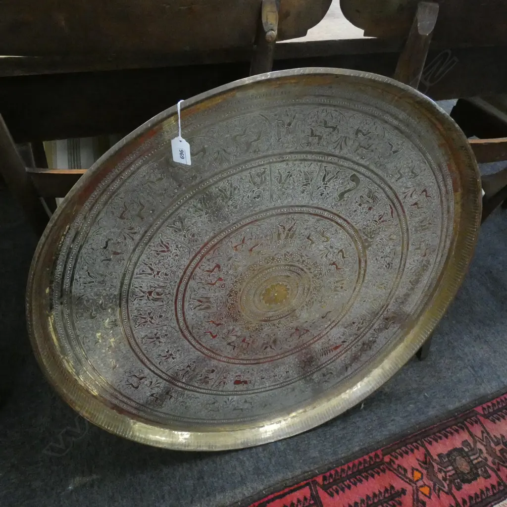 LARGE HEAVY BRASS WALL HANGING D.770mm Image 1++