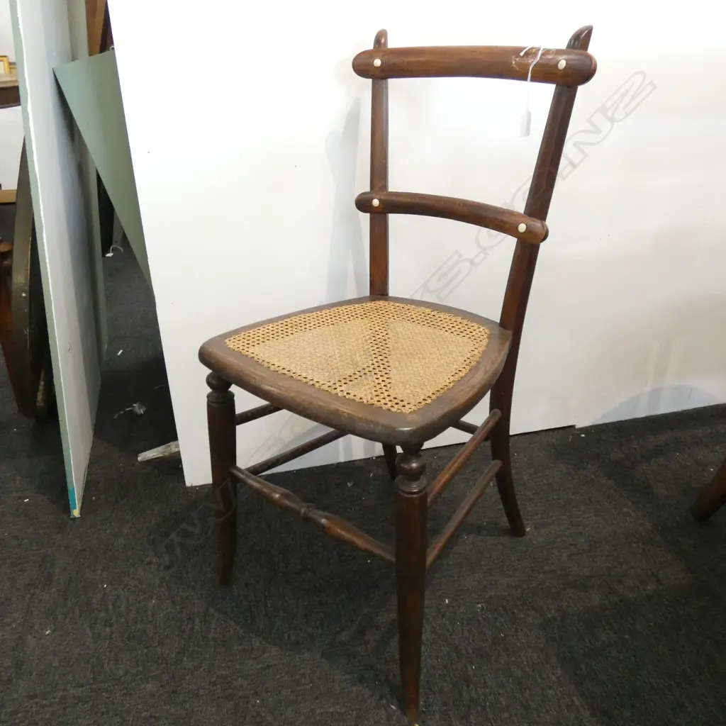 SMALL ENGLISH BEECH CHAIR WITH CANE SEAT  Image 1++