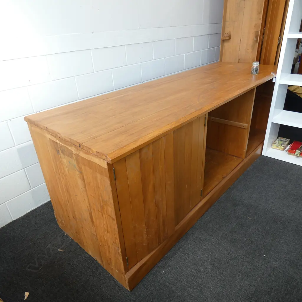 EX AUCKLAND LIBRARY LARGE RIMU UNIT L.2500 D.840 H.920mm Image 1++