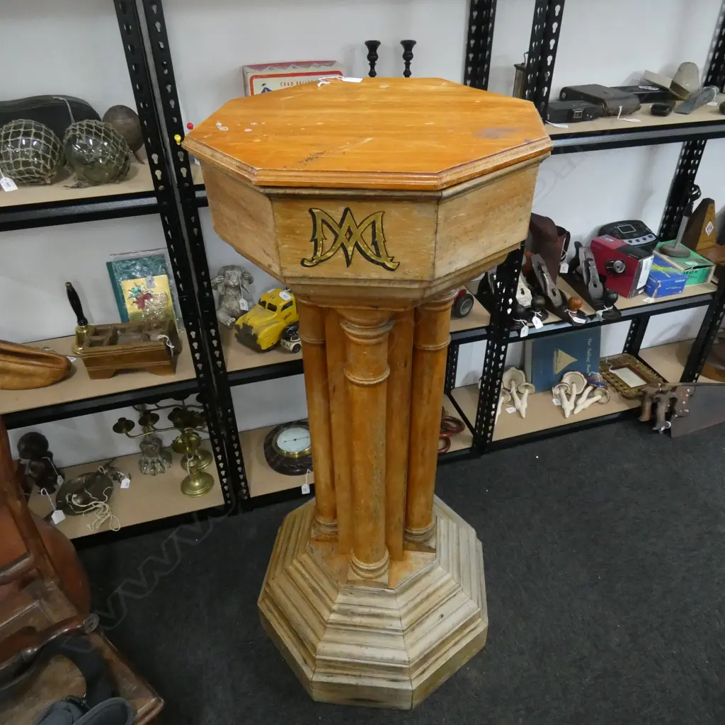 MASONIC BAPTISMAL ALTER H.1260mm 505mm dia Image 1++