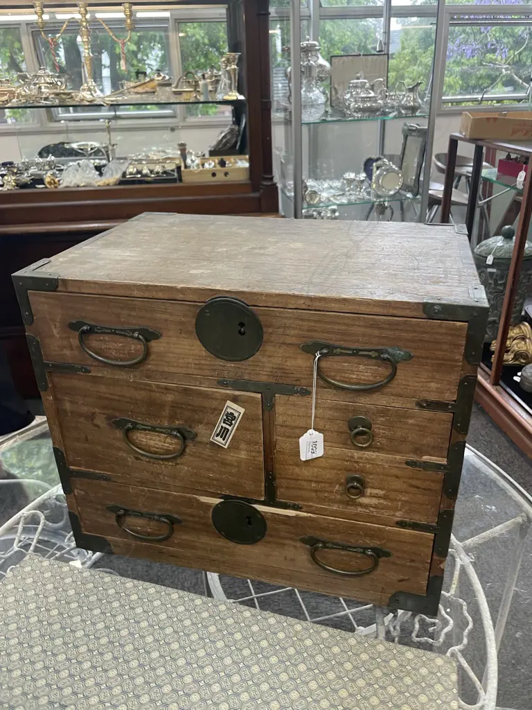 SM JAPANESE WOODEN 5- DRAWER CHEST - 445 X 290 X 365MM Image 1++