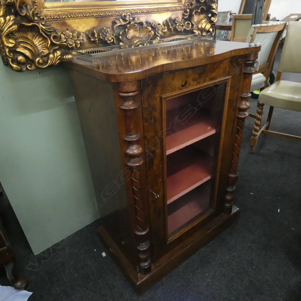 VICTORIAN WALNUT MUSIC CABINET H 860 MM Image 1++