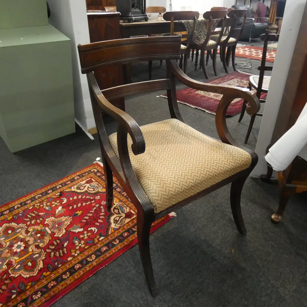 REGENCY MAHOGANY CARVER ARMCHAIR Image 1++