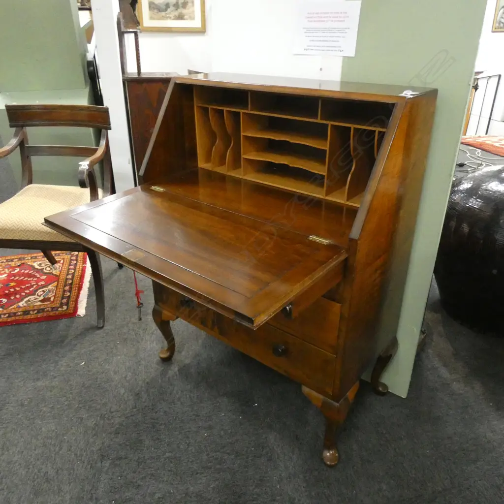 MAHOGANY FALL FRONT DESK H1020 MM Image 1++