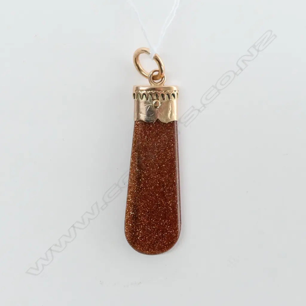 15CT GOLD STONE PENDANT Image 1++