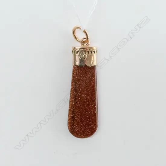 15CT GOLD STONE PENDANT