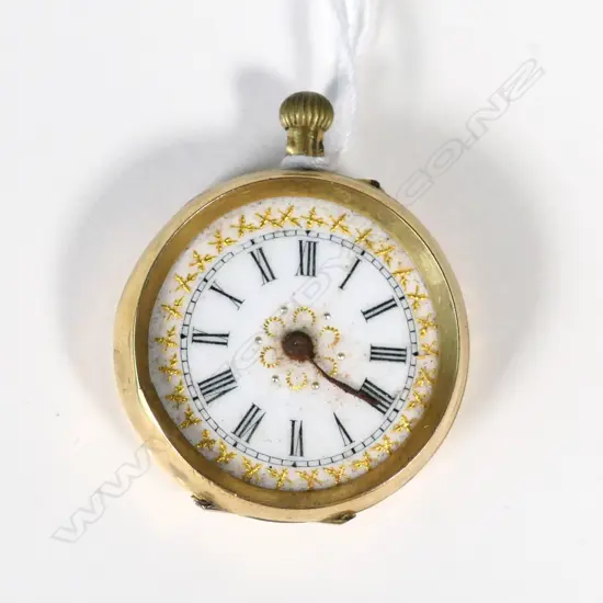 9CT GOLD POCKET WATCH (AF) 16.88gm including movement