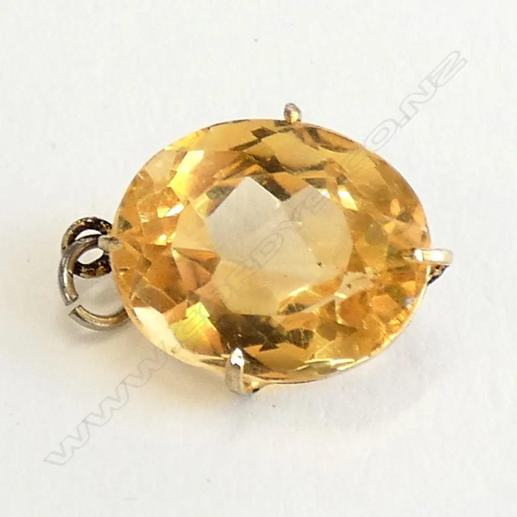 GOLD CITRINE PENDANT Image 1++
