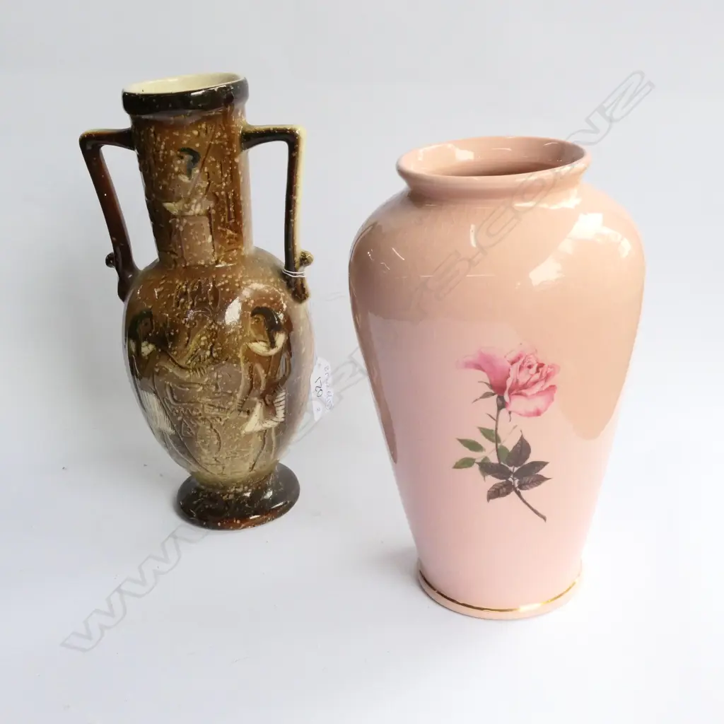 TITIAN CERAMIC VASE & EGYPTIANWARE VASE H.250MM Image 1++