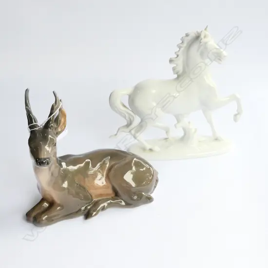 PAIR CERAMIC DEER