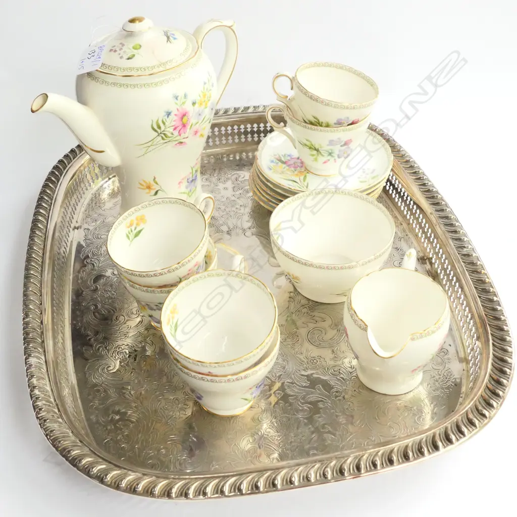 15 PCE SHELLEY COFFEE SET LID AF AND EP TRAY Image 1++