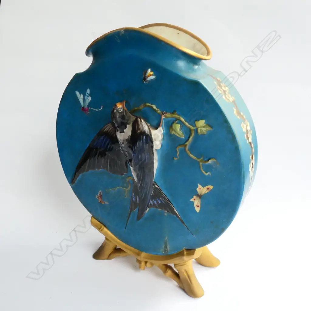 ANCHOR MARK MOON FLASK WITH BIRD DECORATION H  290 MM Image 1++