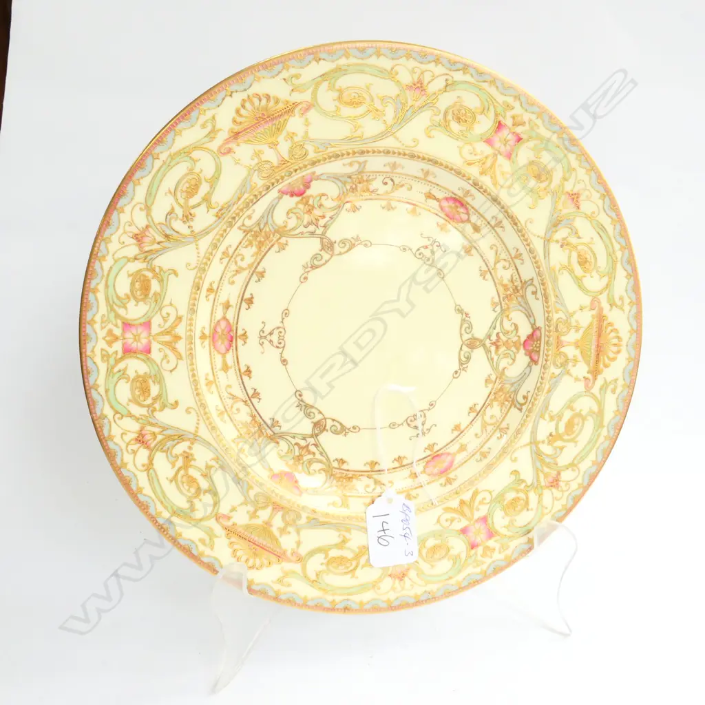 ROYAL WORCESTER PLATE GILDED & PAINTED SWAGS Dia.265mm Image 1++