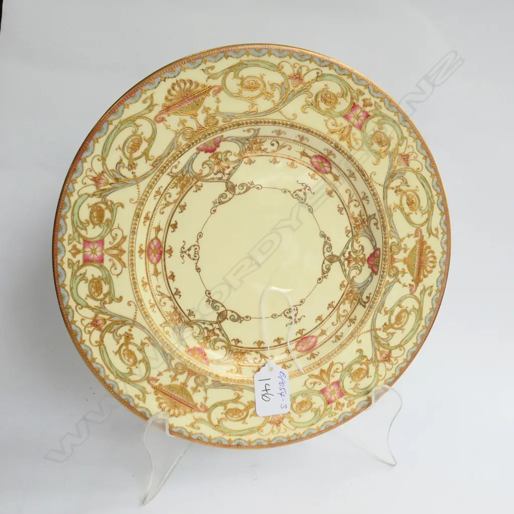 ROYAL WORCESTER PLATE GILDED & PAINTED SWAGS Dia.265mm Image 1++