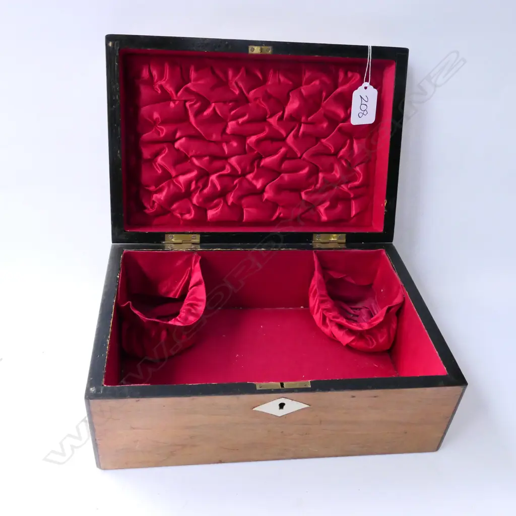 WOODEN INLAY SEWING BOX 255MM L Image 1++