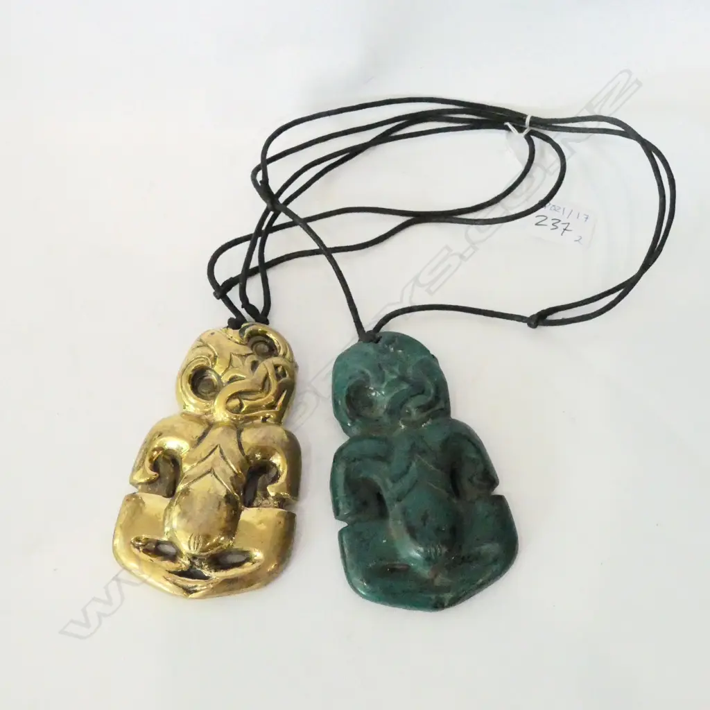 2 MAORI TIKIS BOTH BRONZE Image 1++