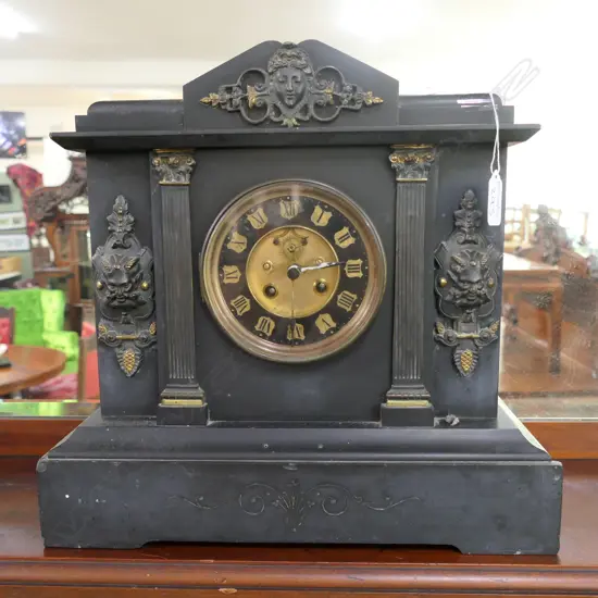 VICT SLATE MANTLE CLOCK A/F