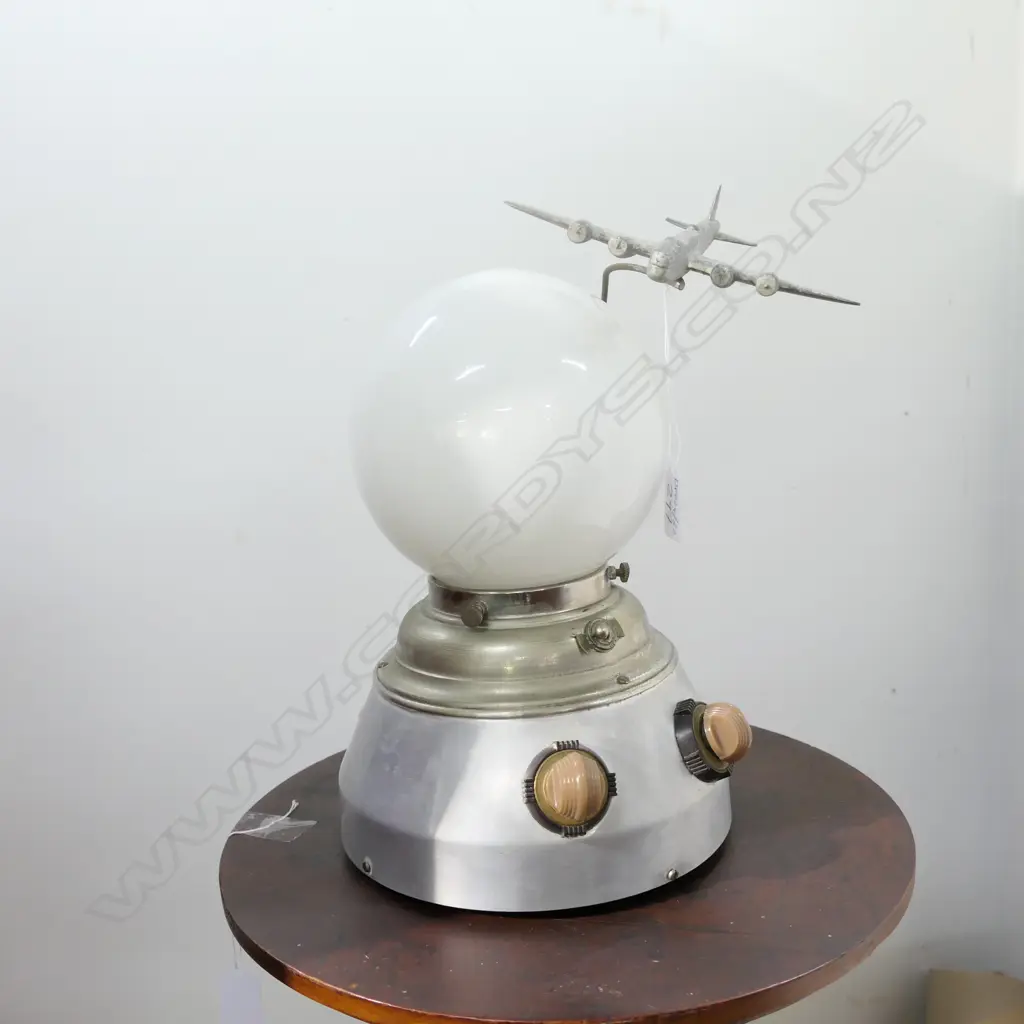 ART DECO LAMP WITH PLANE H 290 MM Image 1++