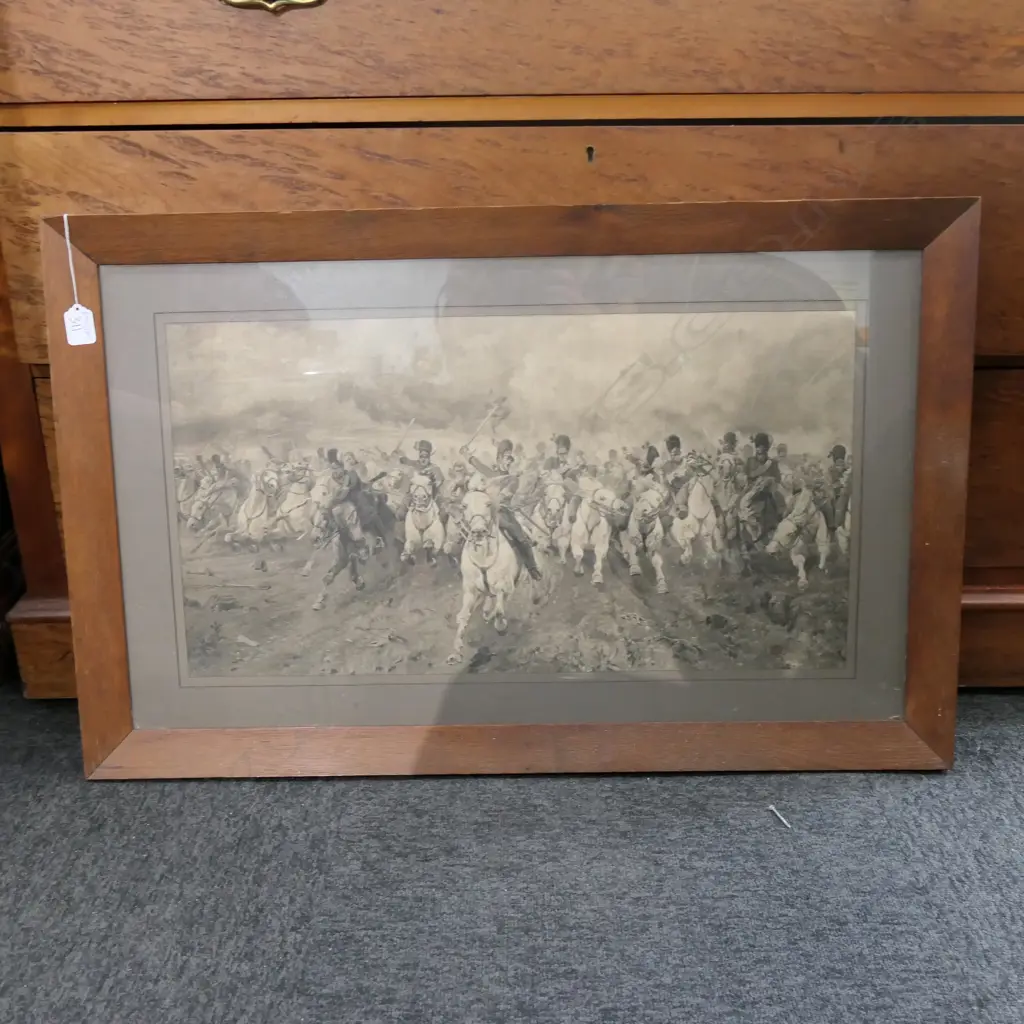 LATE 19THC OAK FRAMED LITHO 850 X 550 MM Image 1++