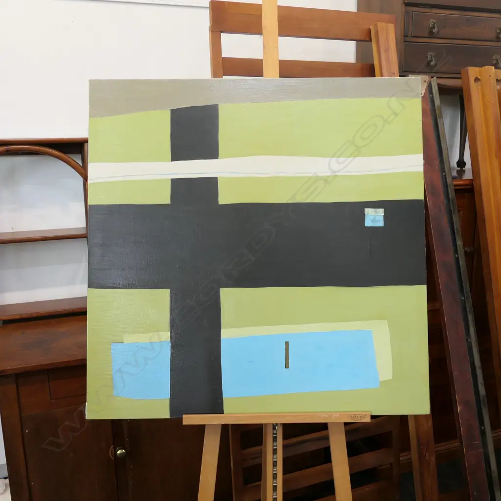 ALISON SMALL ABSTRACT ACRYLIC ON CANVAS 920MM SQ Image 1++