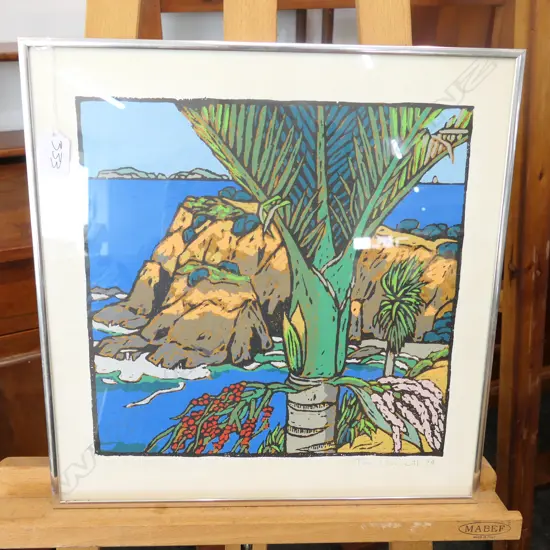 TOM BURNETT 16/180 PRINT 'HORSESHOE BAY' 1990 400 W X 410MM H