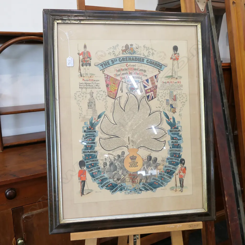 VINTAGE PRINT 'THE 3RD GRENADIER GUARDS' 820MM H X 645MM  Image 1++
