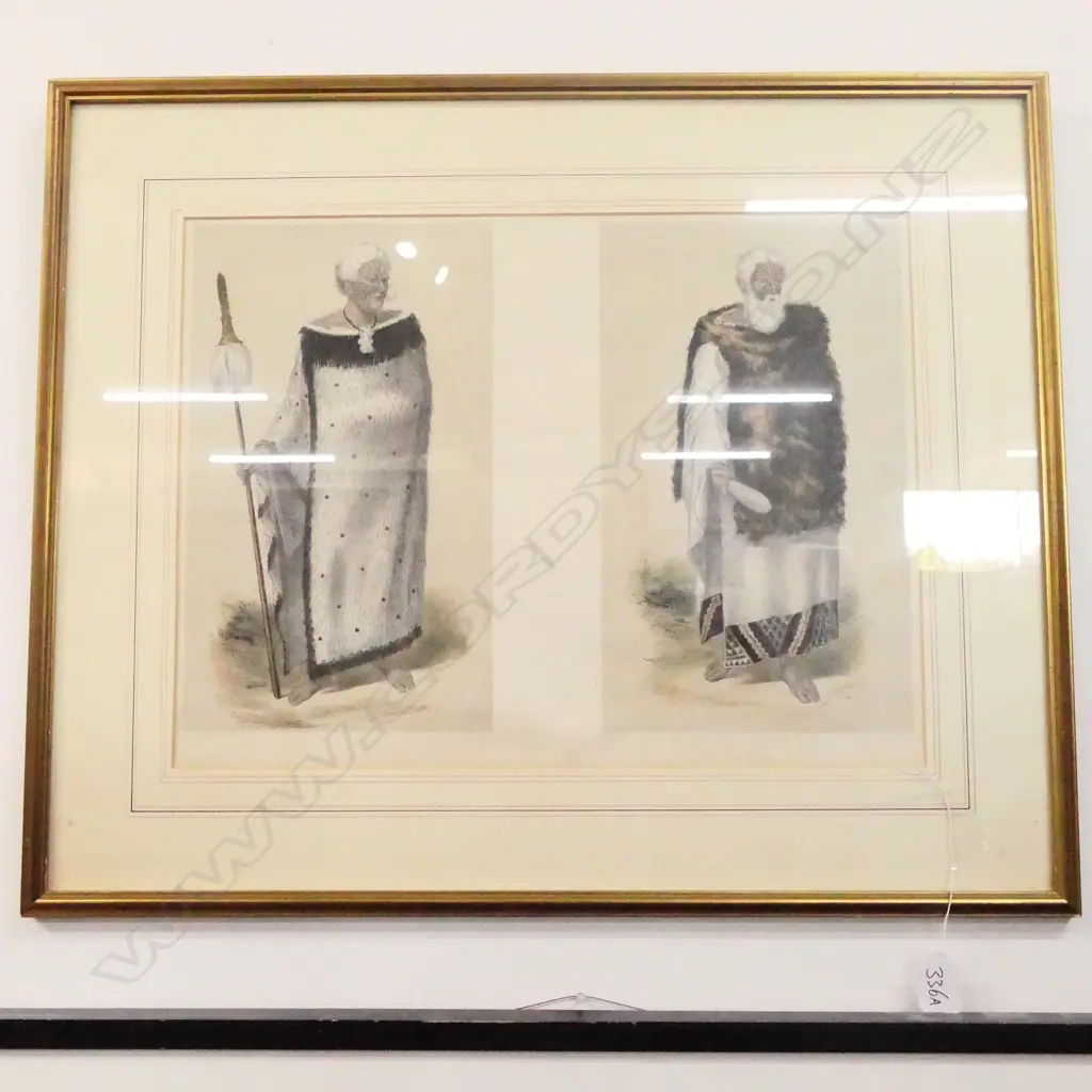 H/COLOURED LITHO 'RANGIHAIETA & TE PUNI' FROM BARRAUD'S 'GRAPHIC & DESCRIPTIVE' Image 1++