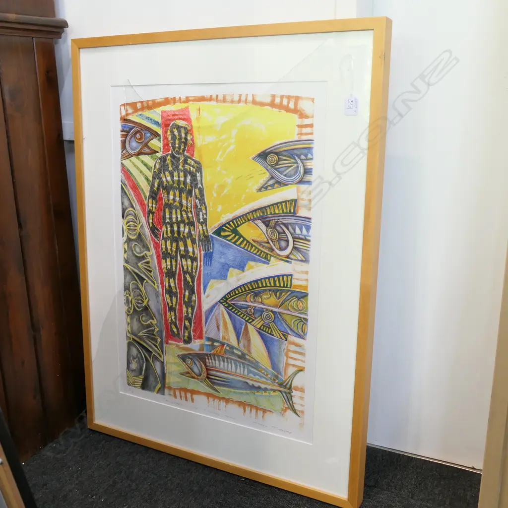MICHAEL TUFFREY LTD ED PRINT 'II TANGAROA-...GLASS A/F Image 1++