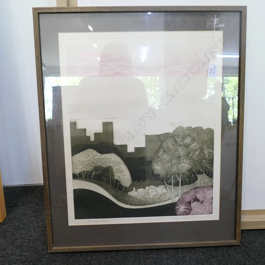 SHIRLEY MARKHAM ENGRAVING GREEN BAY 15/50 1981 510 X 410 MM Image 1++