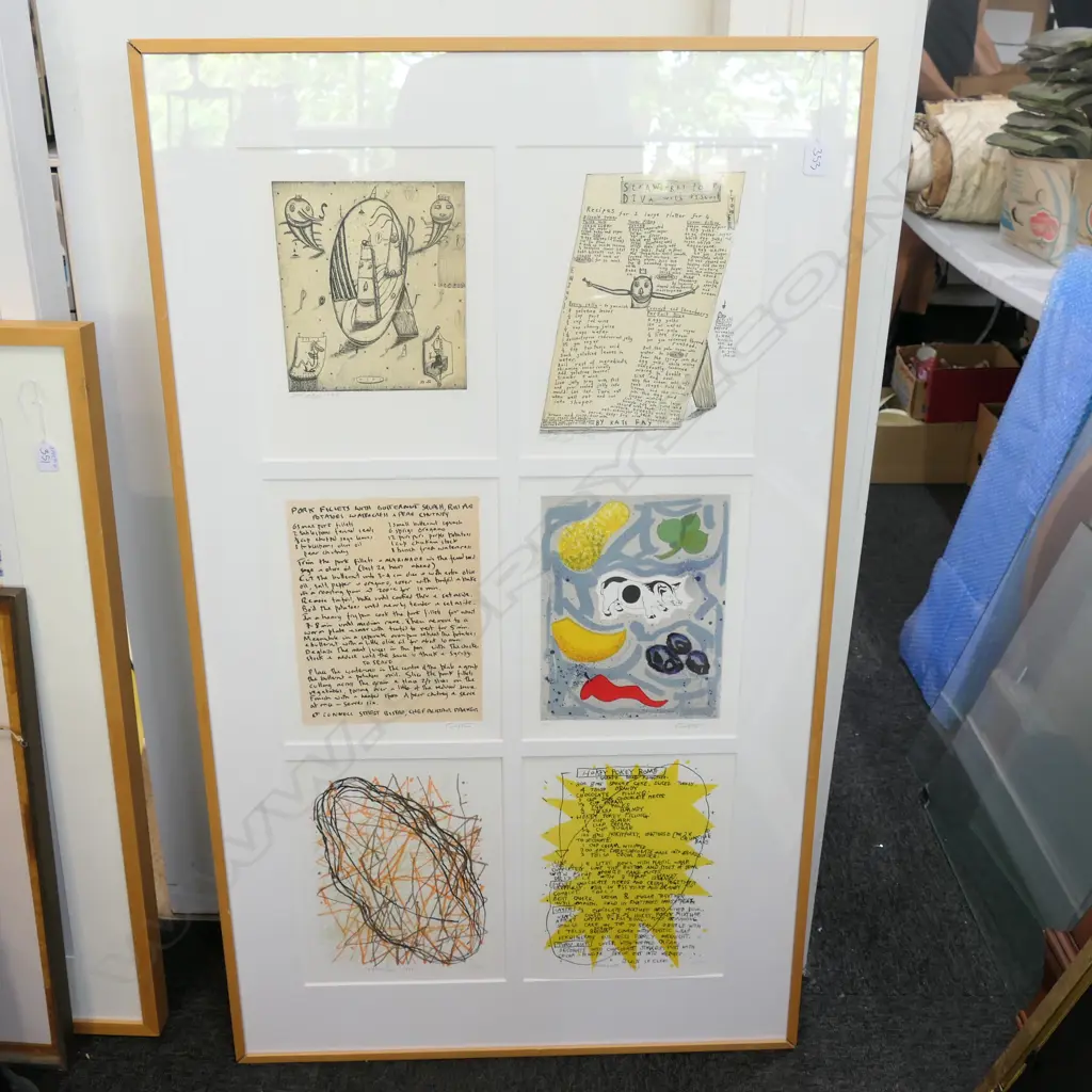 6 X 1998 NZ ARTIST'S LTD ED LITHO'S IN 1 FRAME.... Image 1++