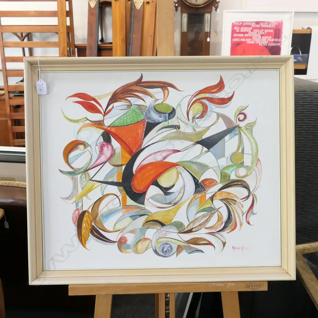 MAVIS ATWELL ABRSTRACT OIL ON CANVAS 660 X 560MM  Image 1++