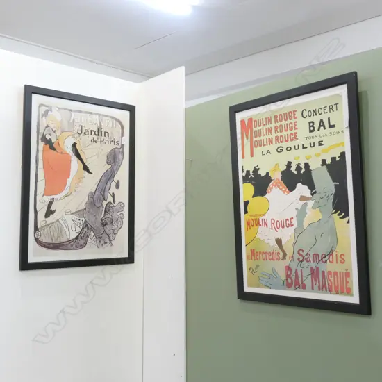 2 FRENCH MOULIN ROUGE PRINTS 750 X 555MM 