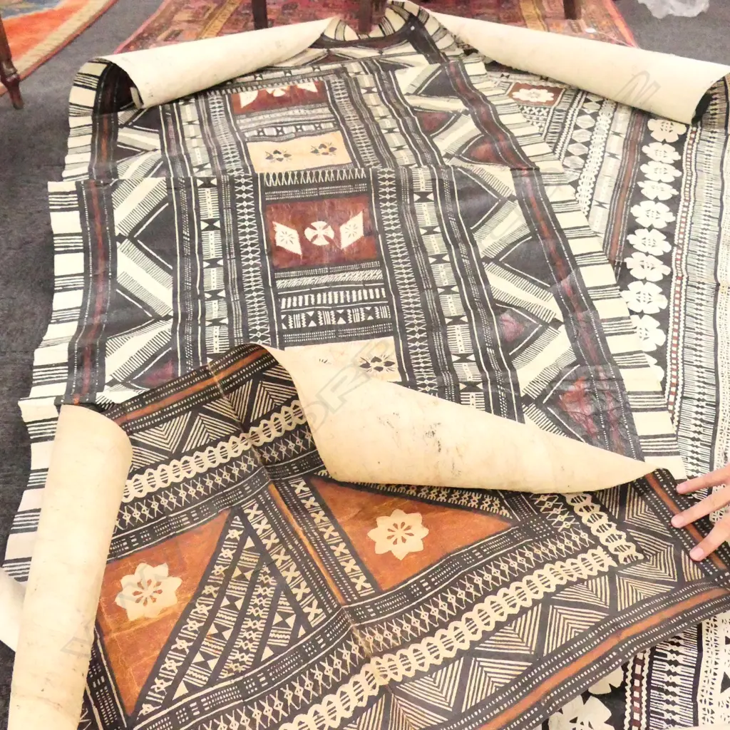 THREE 1970S-1980S FIJIAN TAPA CLOTHS Image 1++