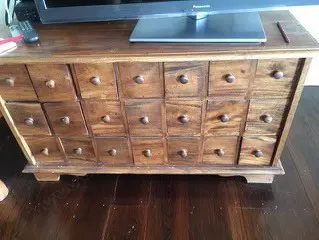 INDIAN MULTI DRAWER CHEST TEAK Image 1++