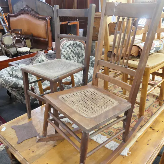 COLONIAL ROCKING CHAIR + SIDE CHAIR