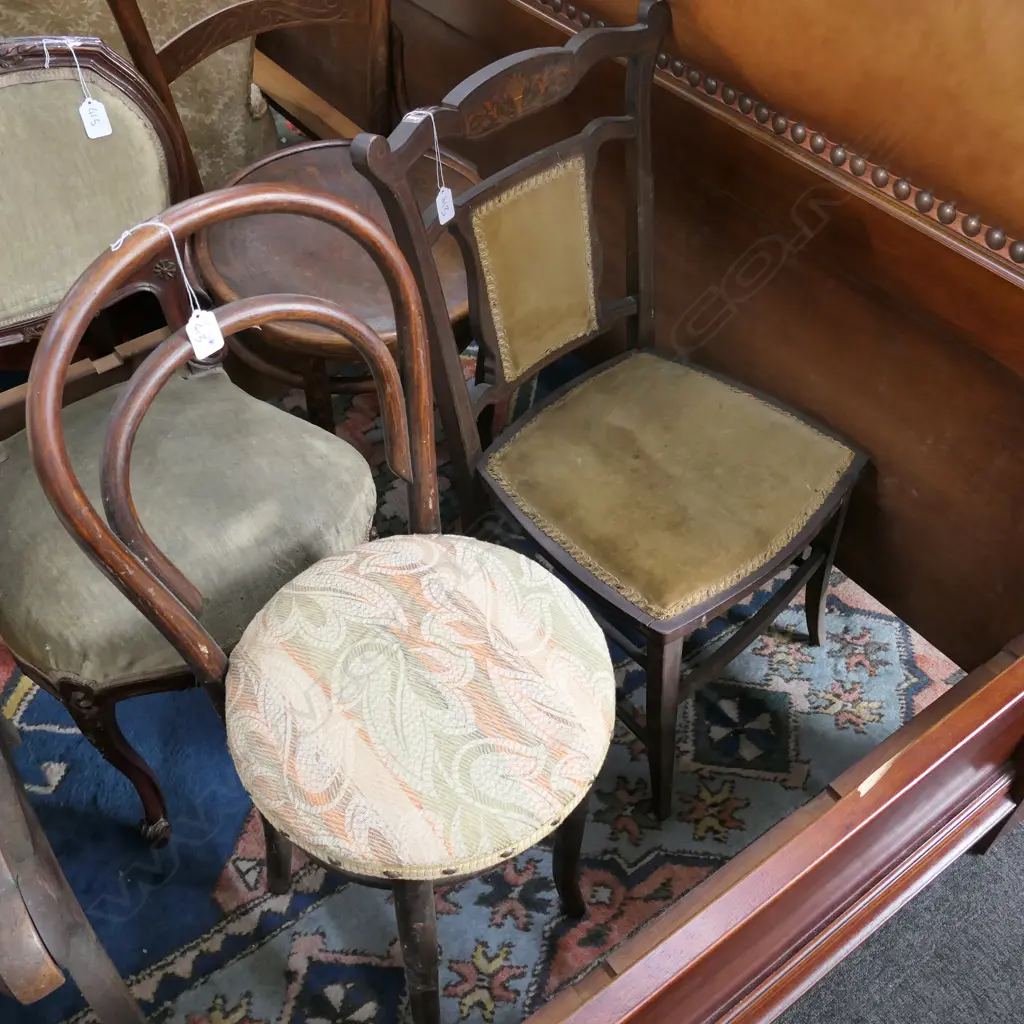 BENTWOOD COUNTER CHAIR + EDWARDIAN SIDE CHAIR Image 1++