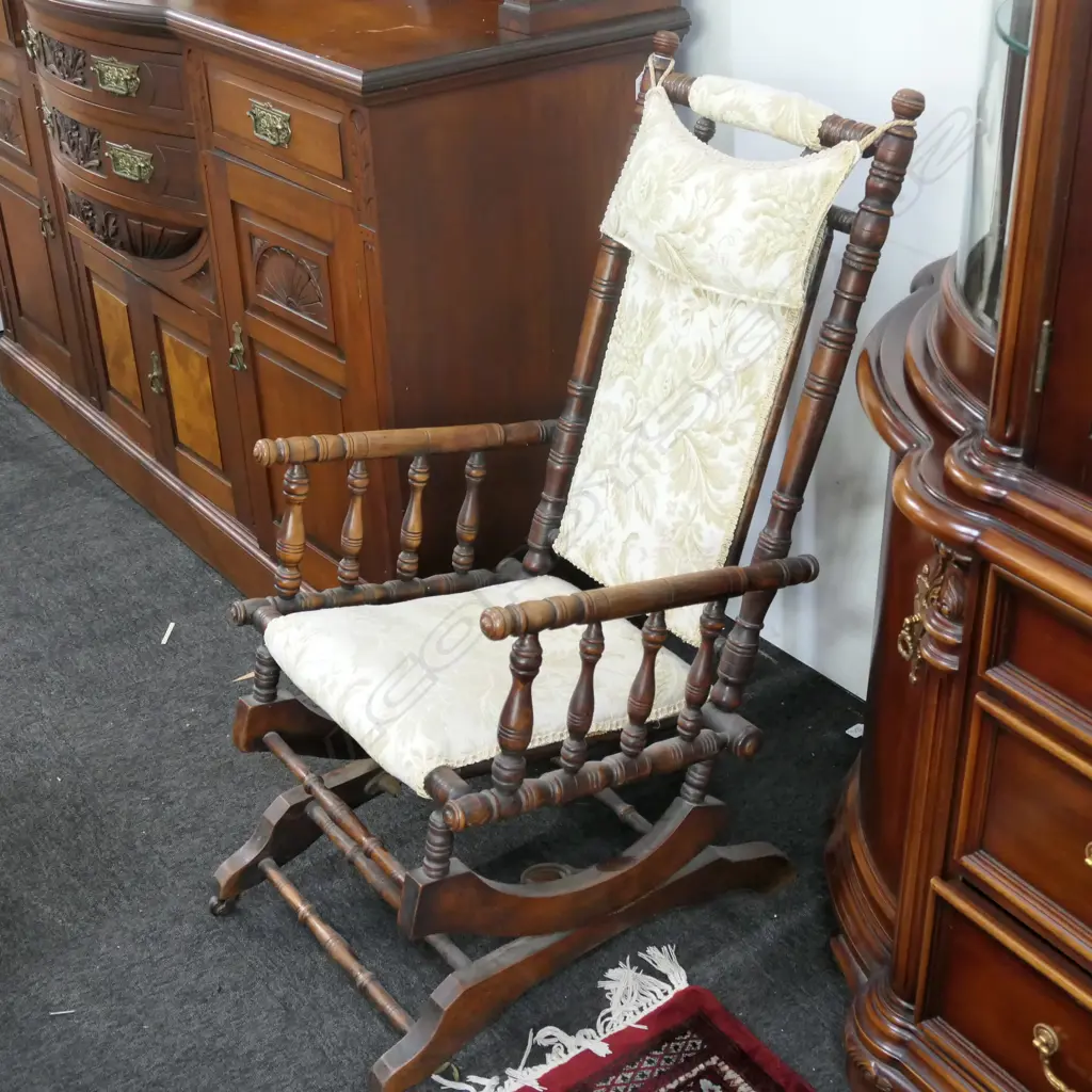 UPHOLSTERED ROCKING CHAIR  Image 1++