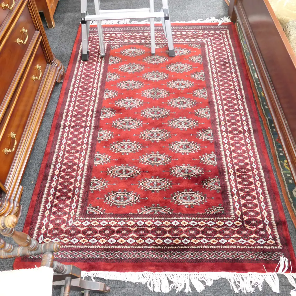 HAND KNOTTED PAKISTAN BOKHARA 1880 X 1210MM Image 1++