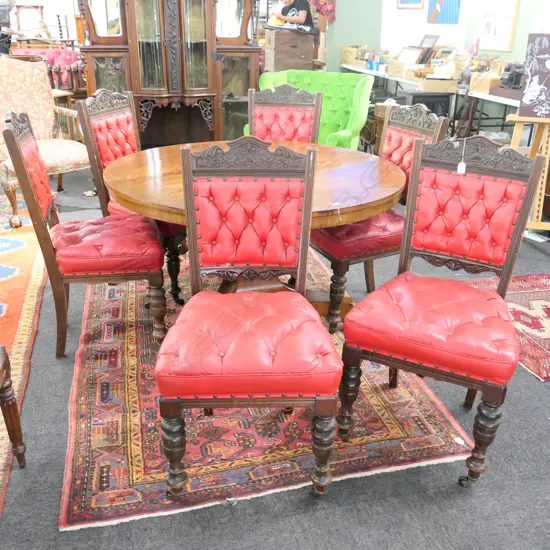 6 EDWARDIAN DINING CHAIRS