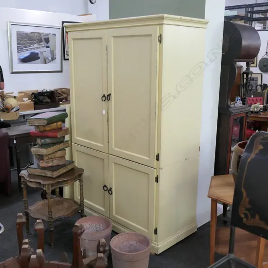 2 PART COUNTRY STYLE CUPBOARD / TV UNIT / FOLD OUT DESK