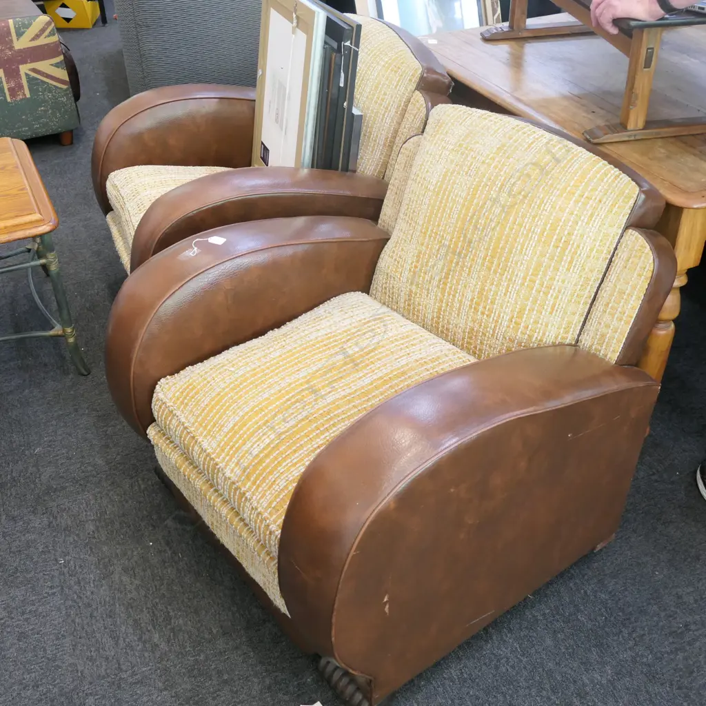 PR OF ART DECO ARMCHAIRS Image 1++